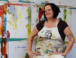 Jeni Lee in her studio