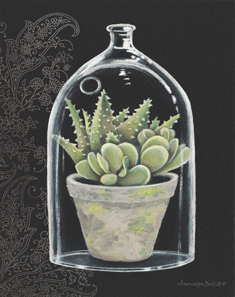 Succulent in Cloche II