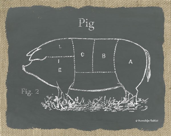 Pig on Burlap