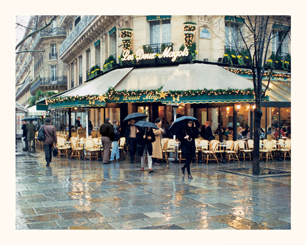 Les Deux Magots in Rain