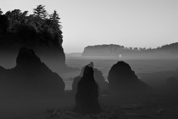 Ruby Beach Morning III BW