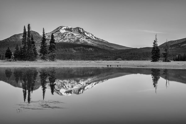 Sparks Lake Morning BW