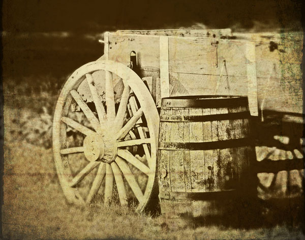 Rustic Wagon & Barrel