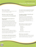 FAQ: Custom Printing