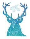 Indigo & Teal Deer I