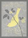 Grey & Yellow Bird I
