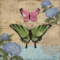 Burlap Butterflies I
