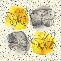 Gray & Yellow Butterflies I