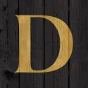 Gold Alphabet D