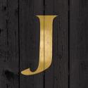 Gold Alphabet J