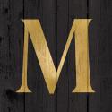 Gold Alphabet M