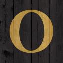 Gold Alphabet O