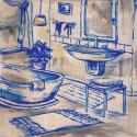 Deep Blue Bath I