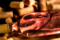 Wine Bottle and Corks