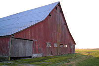 Red Barn at Sunset